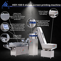 Máquina de Serigrafía Automática HuanChou HSY-108 de 6 Estaciones para Impresión en Jeringas y Plástico
