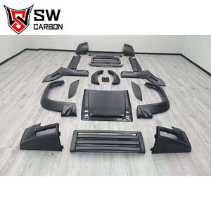 Kit de carrocería ancha SW para <span class=keywords><strong>Land</strong></span> <span class=keywords><strong>Rover</strong></span> <span class=keywords><strong>Defender</strong></span> 90 110, parachoques delantero, capó, rejilla, faldas laterales, guardabarros, accesorios para automóviles - Product Image 2