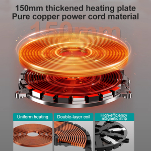 Kompor induksi profesional Cooktop Hob Burner Gas murah induksi rumah plastik 1000W Harga layar sentuh wajan kuali terbaik - Product Image 3