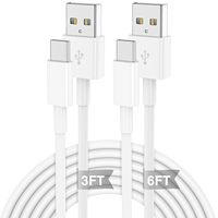 3ft 6ft 2M Type C Cable pour iPhone 16 Pro/16/15 USB A à USB C Carplay Charger Cord Type C Car Charging Cable