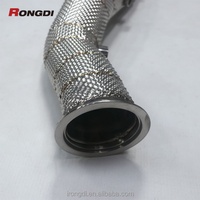 RD Performance Mercedes Classe C/Classe E C43/E43/E400 W205 M276 2017+ 3.0T Downpipe en acier inoxydable 304 brossé 1,5 mm