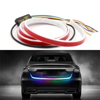 Luz led trasera Universal de goma para maletero de coche, señal de giro de parachoques trasero, protección impermeable, RGB120cm150cm