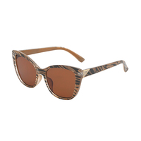 Lunettes de soleil Lenlook en gros, lunettes de soleil œil de chat à imprimé léopard pour femme, luxe