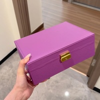 Boîte de rangement pour bijoux avec logo personnalisé, avec serrure à clé, organisateur multi-compartiments pour bague, boucles d'oreilles, collier, ensemble de bijoux