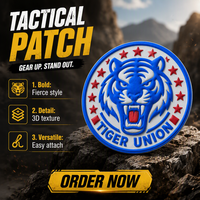 Patch en mousse PU 3D HTV personnalisé, thermocollant, adapté aux équipements sportifs d'extérieur et aux badges de sécurité