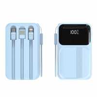 Batterie externe numérique portable mini 20000mAh 22.5W à charge rapide avec 3 câbles intégrés
