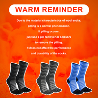 Chaussettes à cinq doigts en laine mérinos WRELS, articles en stock, chaussettes chaudes d'hiver antidérapantes, chaussettes de sport d'extérieur respirantes et absorbant l'humidité