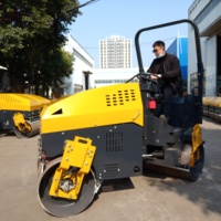 Machinerie routière, mini-compacteur à double tambour vibrant de 3 tonnes, rouleau compresseur routier avec moteur, haute efficacité, puissance de 26 kW