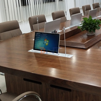 Nouvel arrivage Ascenseur de moniteur motorisé de 15.6 pouces Ascenseur électrique d'ordinateur Table de réunion Ascenseur Lcd pour système de conférence sans papier