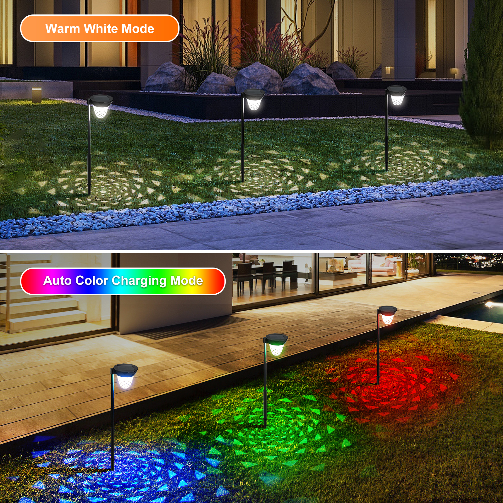 Aluminum Alloy Solar Powered Landscape Lights Outdoor Solar Powered LED Garden Light