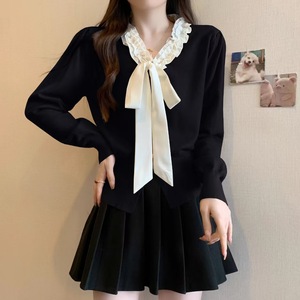 Cárdigan Elegante Retro de Lujo para Mujer, Estilo Casual Cómodo con Bordado de Lazo y Cordón Ajustable para la Temporada de Otoño, Venta al por Mayor - Product Image 3