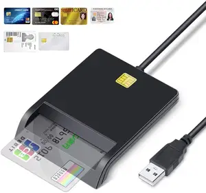 CJ712 Desktop Read Kontaktloser Smart 125-kHz-ID-Kartenleser SAM-Steckplatz USB-Kreditkarten leser Writer Smart Card Reader