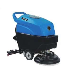 blue color easy operation large capacity maintenance free battery long working time hand push walk behind floor scrubber machine