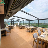 Pergola motorisée rétractable en aluminium sur mesure ANCSEM, conception sur mesure, toit pliant imperméable, spécifications de vente en gros