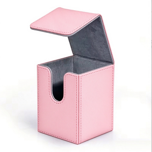 Caja de Almacenamiento Portátil de Cuero PU para Más de 100 Cartas, Caja con Tapa para Juegos de Cartas Coleccionables (TCG) - Product Image 1