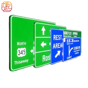 Segnale Stradale Riflettente ad Alta Intensità - Cartello Direzionale e Informativo Personalizzabile per Mercati Globali - Product Image 1