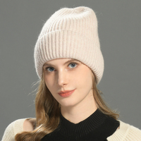 Jxwatcher Soie lisse ou Satin Doublé Intérieur Femmes Hiver Doux Laine Tricoté Chapeau Toque Crâne Personnalisé Bonnet Chapeaux Avec Doublure En Satin