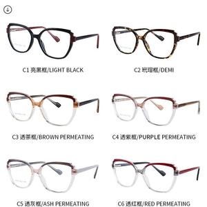 Gafas con Filtro de Luz Azul TR87191, Montura Cuadrada Completa de TR90 y Acetato, Unisex, Diseño con Patrón - Product Image 5