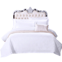 Parure de lit de luxe personnalisée avec broderie, housse de couette bicolore, taie d'oreiller, drap plat Queen/King