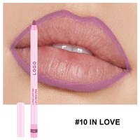 Crayon à lèvres rétractable personnalisé, marque privée, longue tenue, mat, waterproof, crayon à lèvres rose crème longue tenue