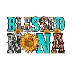 Diseño de camiseta personalizada Blessed Nana con impresión de transferencia de calor Vinilo de transferencia DTF para camiseta - Product Image 2
