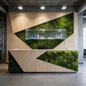 Panneaux muraux en mousse stabilisée faits à la main, mur végétal naturel, décoration commerciale et résidentielle, sans entretien, design moderne de luxe - Product Image 2