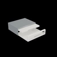 Organisateur de rangement pour tiroir de machine à café avec plateau extensible et support pour mugs, commande directe