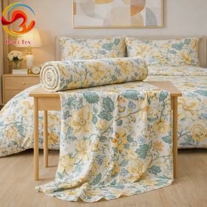 Tela de Sábana de Sarga Estampada por Dispersión 100% Poliéster Ecológica de Buen Diseño de Fábrica para Textiles del Hogar, Ropa de Cama y Bodas - Product Image 1