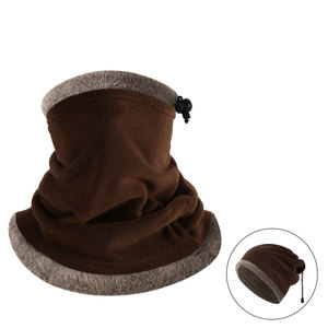 Outdoor Warm Neck Warmer Hat With Drawstring Adjustable Solid Color Windproof Cycling Face Mask Headgear Tactical Headgear - Product Image 4