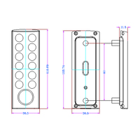 Serrure de porte CDONLOCK en acier inoxydable/acier avec empreinte digitale et mot de passe, en matériau ABS et alimentation par batterie/type-C