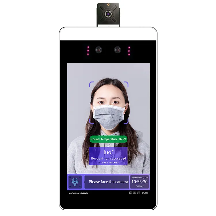 8 אינץ' AI מצלמה תרמית זיהוי פנים ניהול נוכחות מכריע