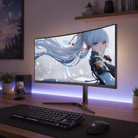 Monitor de Juegos Curvo 4K Ultrafino de 34 Pulgadas, Pantalla LCD Ancha para PC de Escritorio, Oficina en Casa, Pantalla LED RGB HDR de 75Hz 165Hz 240Hz