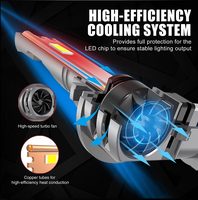 LANSEKO Phares LED E4S de haute qualité 9005 9006 H11 H4 H13 avec puces GC 7535 Conception de ventilateur PCB en cuivre pour toutes les lumières LED de voiture