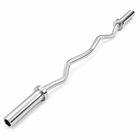 Barre EZ Curl de 1200 mm, 9 kg, avec manchon de 50 mm, barre de musculation en chrome dur pour la musculation à domicile, entraînement de force - Description du produit