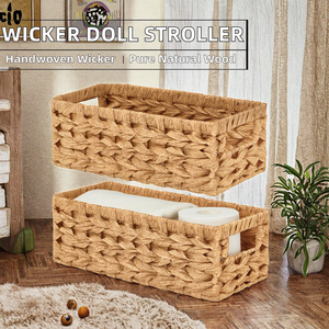 Boîte de rangement en osier naturel tissé à la main pour la cuisine et la salle de bain - Product Image 2