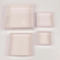 Boîte de Rangement d'Anniversaire Personnalisable à Emporter en PVC Transparent pour Gâteaux à Étages, Desserts et Fruits