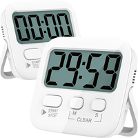Temporizador de cozinha digital, temporizador magnético para cozinhar, alarme de contagem regressiva, dígitos grandes, suporte traseiro