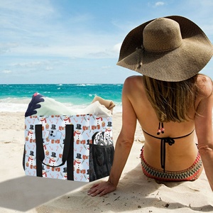 Cheap Price <b>Large</b> Capacity Foldable Travel <b>Bag</b> Mesh Pocket Design Custom Waterproof <b>Beach</b> Tote <b>Bag</b> - Product Image 6