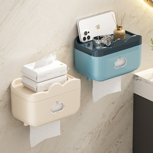 Simple Design Waterproof Toilet Tissue <b>Box</b> Drawer Wholesale <b>Roll</b> Paper Holder and Tissue Paper <b>Box</b> No Punching Required - Product Image 5