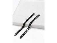 Bracelet magnétique en acier inoxydable noir, bracelet d'affaires élégant et classique