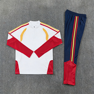 Conjunto de Uniforme de Entrenamiento de Jersey Otoño Invierno 26/27 España, Media Cremallera, Manga Corta, 100% Poliéster, Secado Rápido, Ropa de Fútbol - Product Image 2