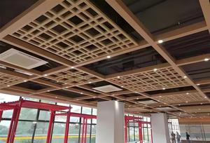 Panneau de plafond blanc moderne à grille, installation encastrée pour usage intérieur - Product Image 6