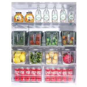Frozen Food Grade Plastic Refrigerator <b>Storage</b> <b>Container</b> 30x15.5x15.5cm Airtight With Handle Rectangle Shape - Product Image 4