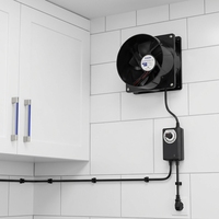 Ventilateur d'extraction de 12 cm avec contrôleur de vitesse, extracteur d'air de cuisine pour système de ventilation de serre hydroponique