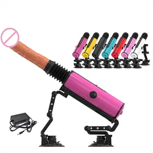 Macchine automatiche del sesso per le donne amano la macchina del sesso mitragliatrice con il grande Dildo Sex Gun giocattolo