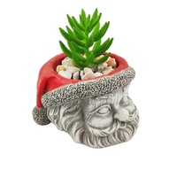 Ornement de Noël en ciment personnalisé, fait main, écologique, durable, mini pot de fleurs pour la décoration de la maison et du jardin