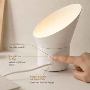 Lampe de table LED avec corps en fer, variateur tactile, lumière chaude, pour chambre à coucher, chevet, ambiance décorative, lot de deux - Product Image 4