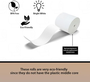 80x80mm fabrieksgecustomizeerde 48g/70g POS kassabon thermische papierrol - Product Image 4