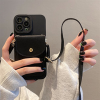Bolso de Cuero QY, Cartera de Lujo, Bandolera de Diseño, Accesorios de Cuero para Móvil, Funda para Teléfono para iPhone 12 13 14 15 16 Pro Max