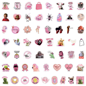 50 Pegatinas Decorativas Divertidas y Elegantes con Diseño de Memes para Niñas, para Decorar Libros y Botellas, Lindas Pegatinas para Regalos de Fiesta - Product Image 3